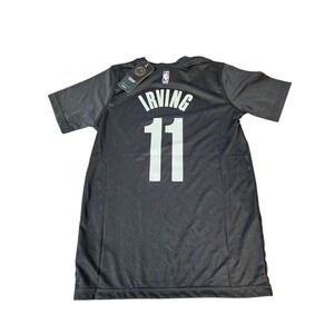 NBA Brooklyn Nets T-Shirt Kids Medium 10/12 Black NWT Kyrie Irving 11 Jersey Tee